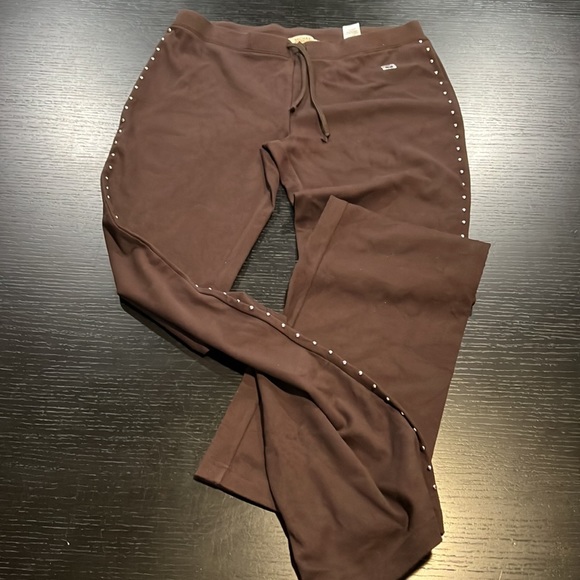 Michael Michael Kors medium brown silver studded sweatpants - Picture 1 of 7